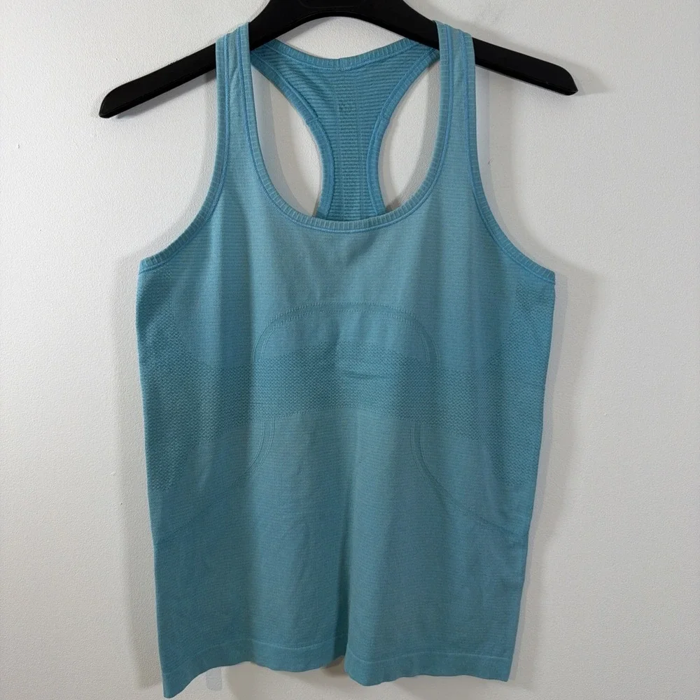Lululemon Run Swiftly Tech Racerback Tank Top Pacific Teal Tonic Size 10 Gym Run